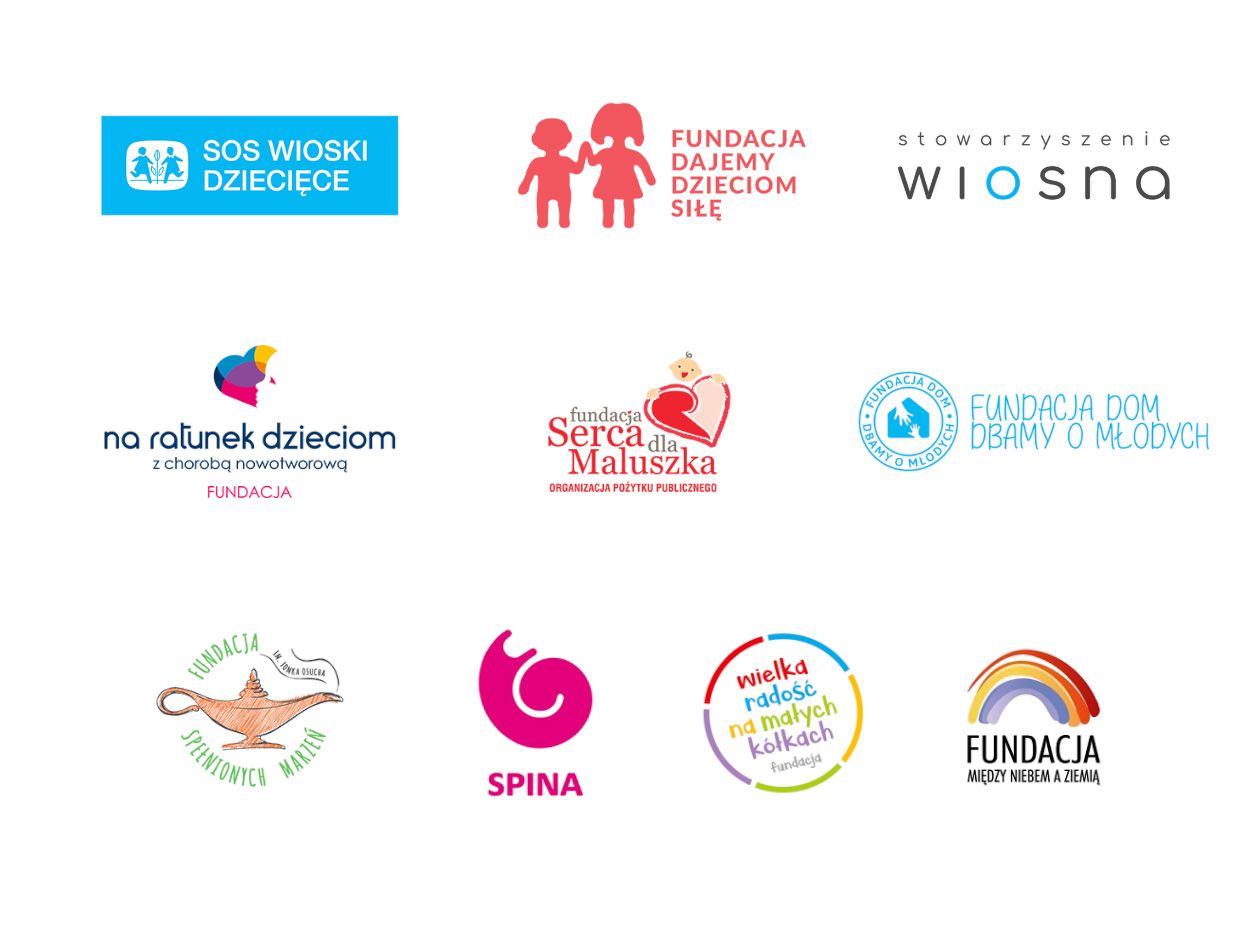 Logotypy organizacji, biorących udział w akcji.